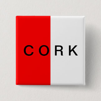 County Cork Flag Badge Vierkante Button 5,1 Cm
