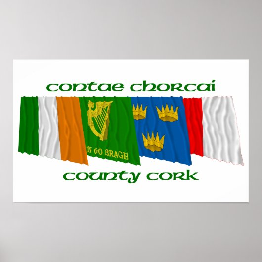 County Cork Flags Poster (Voorkant)