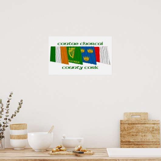 County Cork Flags Poster (Keuken)