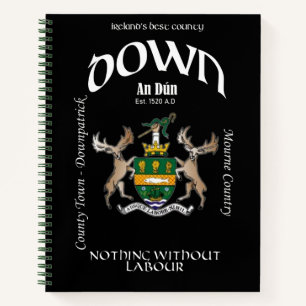 County Down Ireland Crested Notebook Notitieboek