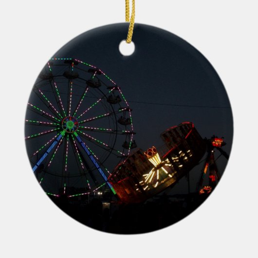 County Fair in Night Keramisch Ornament (Voorkant)