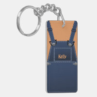 County Folk Overalls Custom Sleutelhanger