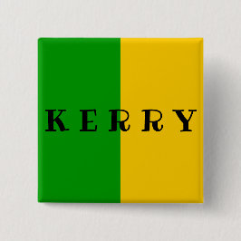County Kerry Flag Badge Vierkante Button 5,1 Cm