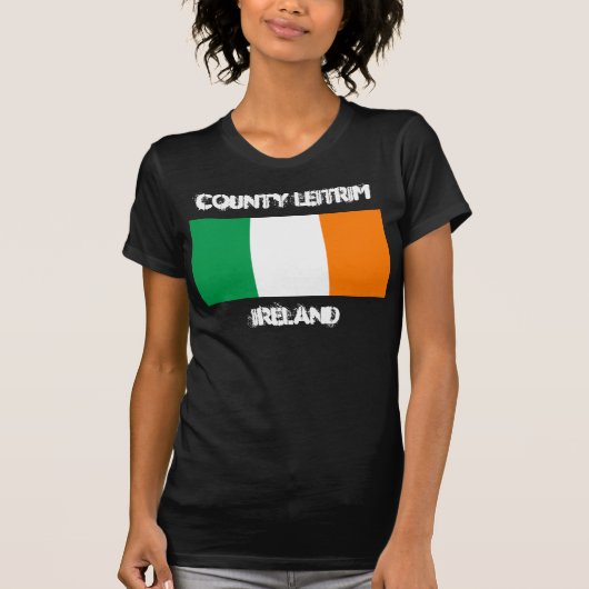County Leitrim, Ierland met Ierse vlag T-shirt (Voorkant)