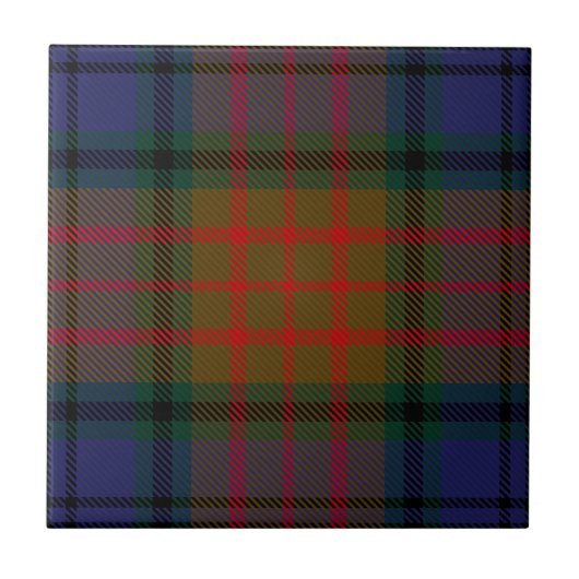 County Longford Irish Tartan Tegeltje (Voorkant)