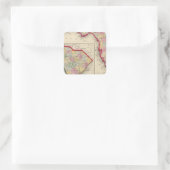 County Map of Florida Vierkante Sticker (Tas)