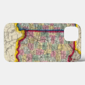 County Map Of Ohio, And Indiana Case-Mate iPhone Case (Achterkant (horizontaal))