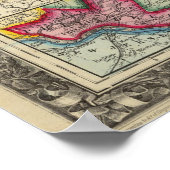 County Map of Pennsylvania, New Jersey Poster (Hoek)