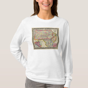 County Map of Pennsylvania, New Jersey T-shirt