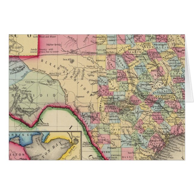 County Map of Texas (Voorkant Horizontaal)