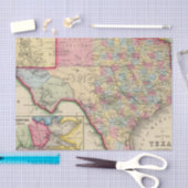 County Map of Texas Tissuepapier (Craft)
