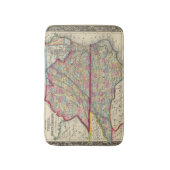 County Map of Virginia en North Carolina Badmat (Voorkant Verticaal)