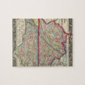 County Map of Virginia en North Carolina Legpuzzel (Horizontaal)