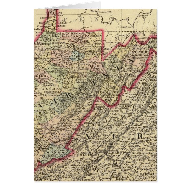 County map West Virginia (Voorkant)
