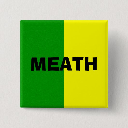 County Meath Flag Badge Vierkante Button 5,1 Cm (Voorkant)
