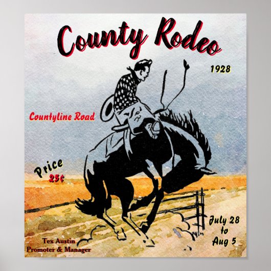  County Rodeo Poster (Voorkant)
