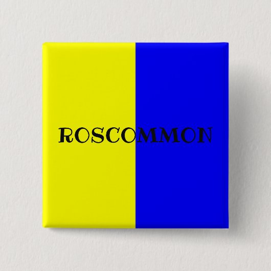 County Roscommon Flag Badge Vierkante Button 5,1 Cm (Voorkant)