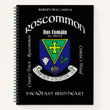 County Roscommon Ireland Crested Notitieboek