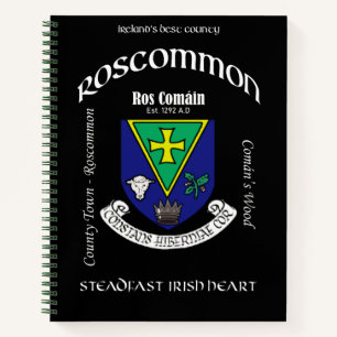 County Roscommon Ireland Crested Notitieboek