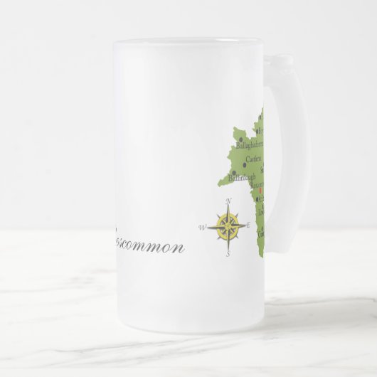 County Roscommon Map & Crest Mokken (Voorkant rechts)