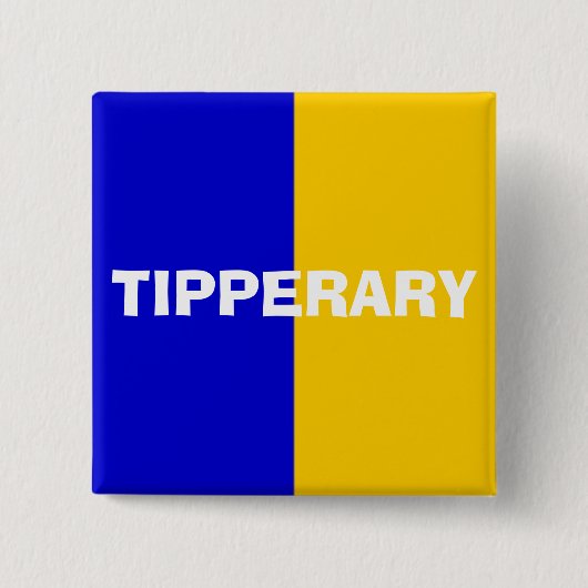 County Tipperary Flag Badge Vierkante Button 5,1 Cm (Voorkant)