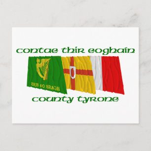 County Tyrone Flags Briefkaart