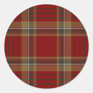 County Tyrone Irish Tartan Ronde Sticker