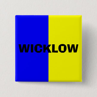 County Wicklow Flag Badge Vierkante Button 5,1 Cm