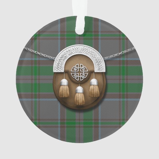 County Wicklow Irish Tartan en Sporran Ornament (achterkant)
