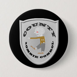 County Zombie Control Badge Ronde Button 7,6 Cm