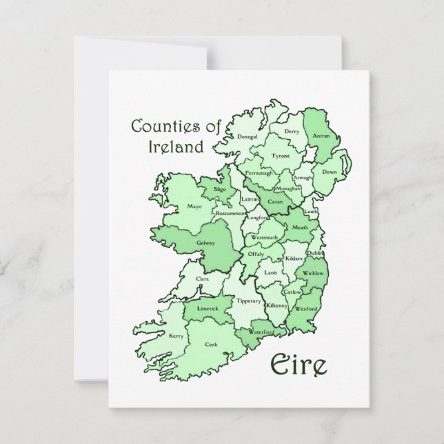 County's of Ireland Map (Voorkant)