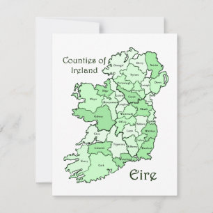 County's of Ireland Map
