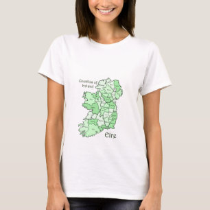 County's of Ireland Map T-Shirts
