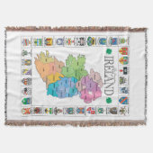 County's of Ireland Throw lancet Deken (Voorkant)