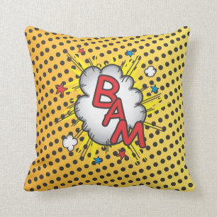 Coup de bande dessinée, coussin de bam