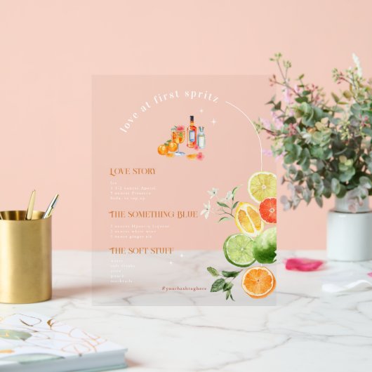 Coup de foudre au premier Spritz | Boisson Signatu (Mariage)