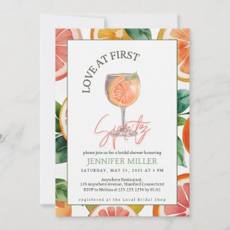 Coup de foudre au premier Spritz Invitation