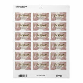 Coup de pinceau chic | Faux or rose sur étiquette  (Feuille entière)