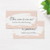 Coup de pinceau & Rose blush avec écriture, Billet (Bureau)