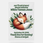 Coup de soleil dans Baby shower Feuille Bienvenue (Recto)