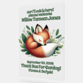 Coup de soleil dans Baby shower Feuille Bienvenue (Angle)