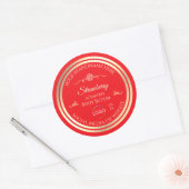 Coup d'oeil rouge Étiquette de produit Gold Frame (Enveloppe)