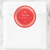 Coup d'oeil rouge Étiquette de produit Gold Frame (Sac)