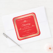 Coup d'oeil rouge Étiquette de produit Gold Frame (Enveloppe)