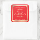 Coup d'oeil rouge Étiquette de produit Gold Frame (Sac)