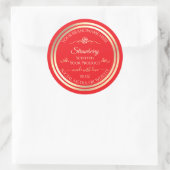 Coup d'oeil rouge Étiquette de produit Gold Frame (Sac)