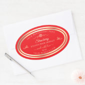Coup d'oeil rouge Étiquette de produit Gold Frame (Enveloppe)