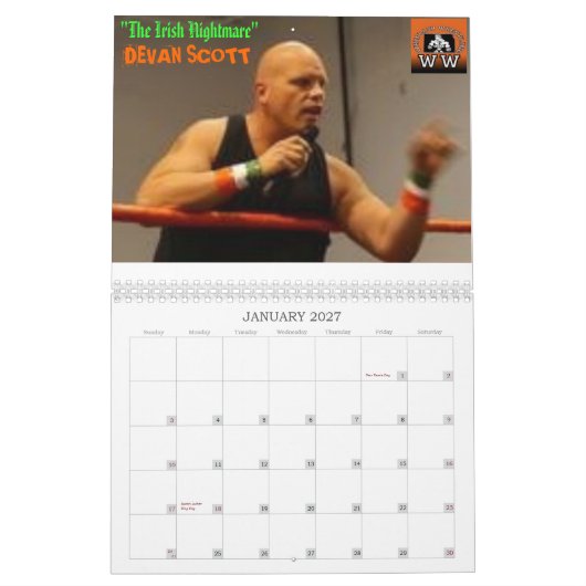 Coup du lapin luttant le calendrier 2008 (Jan 2027)