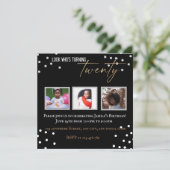 Coup noir et blanc Vingt Invitation (Debout devant)