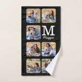 Coupable Collage de photos personnalisé Chien de l (Serviette à main)